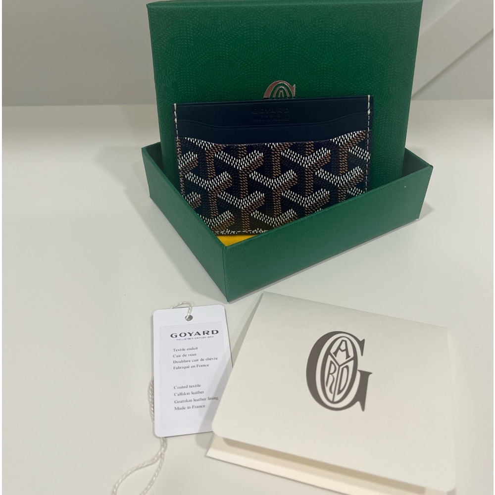 Goyard Saint Supice navy blue wallet card holder new in box